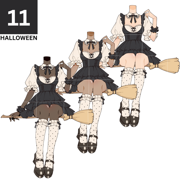 11 - CUTE WITCH HALLOWEEN | Vts | VTuber向け | Vtuber Asset
