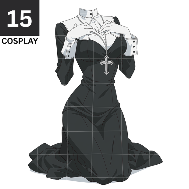 15 - COSPLAY NUN HALLOWEEN | Vts | VTuber向け | Vtuber Asset