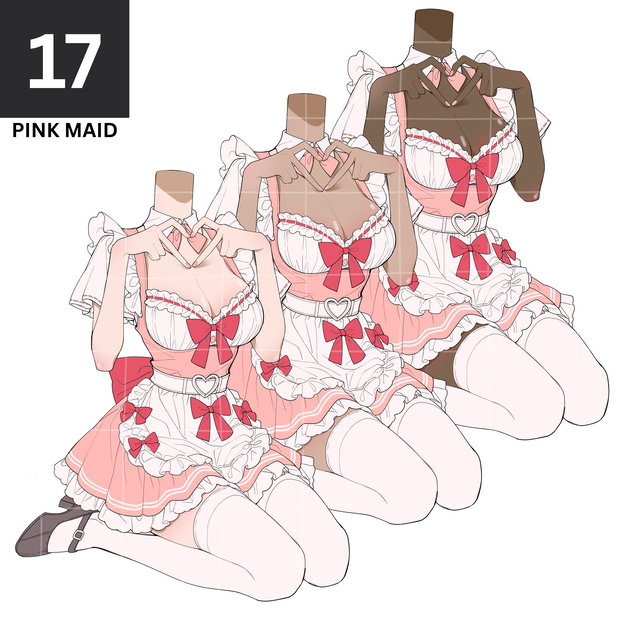 17 - PINK MAID | Vts | VTuber向け | Vtuber Asset