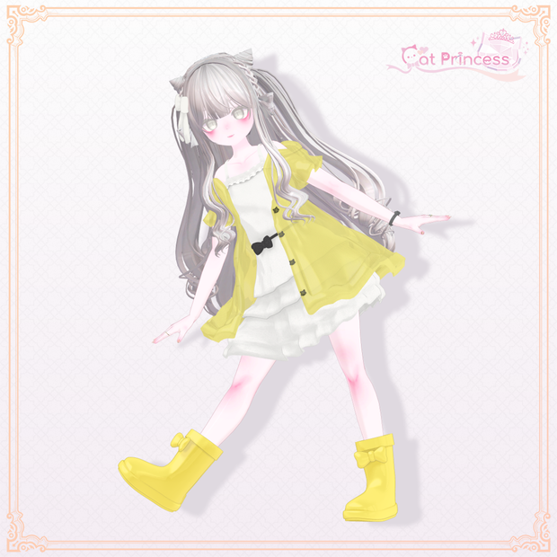 カリンちゃん用『子供用レインブーツ』あまとうさぎ【VRChat】
