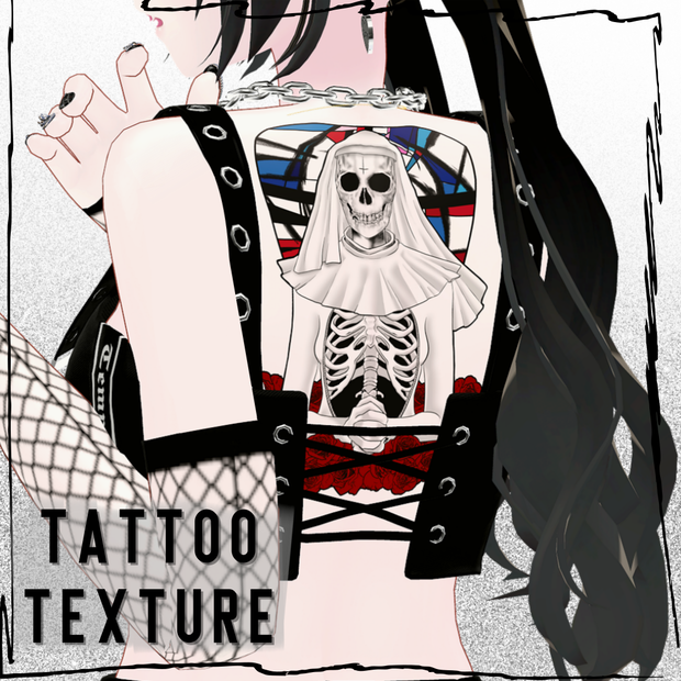tattoo texture [Rose Nun] - by xawa