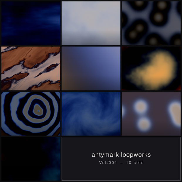 loopworks Vol.001（全10セット）— シームレスVJループ + 壁紙素材 | antymark