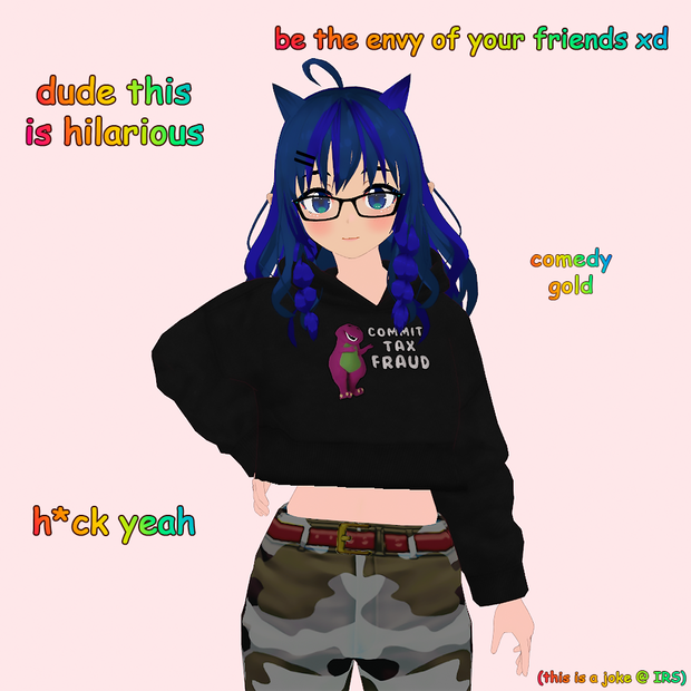 COMMIT TAX FRAUD Cropped Sweatshirt