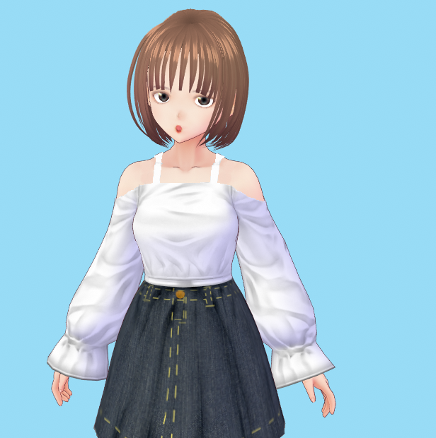 シンプルオフショル【Vroid・セシル変身テクスチャ】