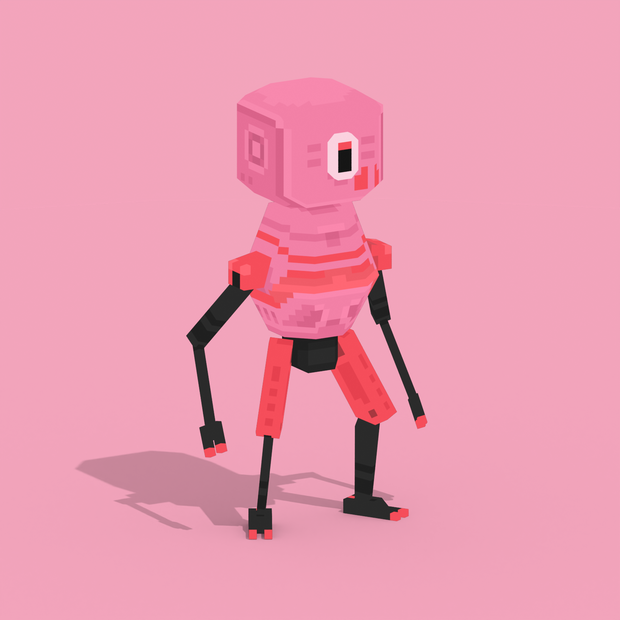 db-03 | ドット絵スタイルのローポリロボット
