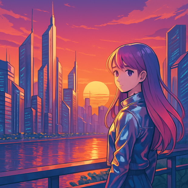 ネオンシティサンセット・ガール – Neon City Sunset Girl