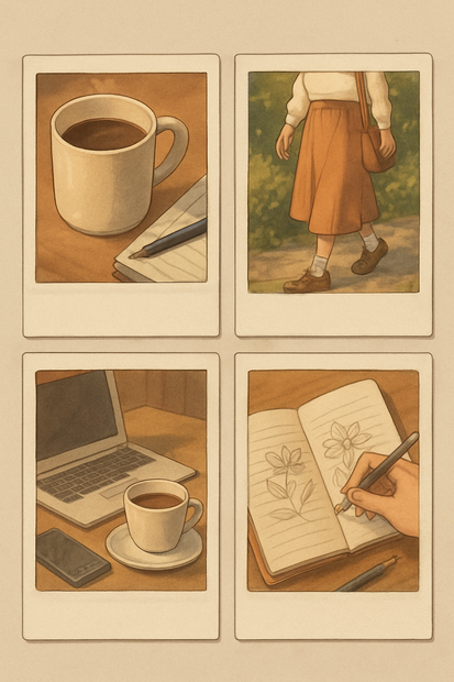 Lo-Fi Mini Story Tiles｜ローファイ日常ミニタイル　２枚セット