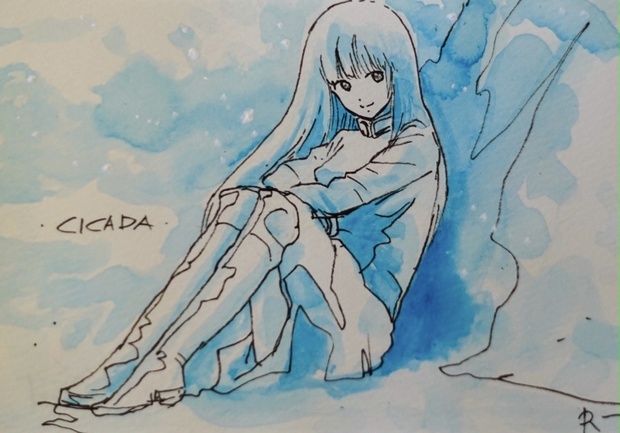 直筆絵画「 CICADA・ロルカ 」 - 山田玲司 シエスタウン - BOOTH