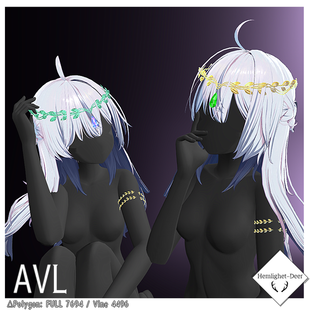[VRChat] Alv (シェイプキー/PBあり/HEAD accessory)【3Dモデル】