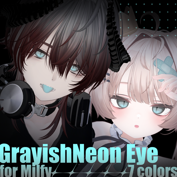 Eye Texture No.04_GrayishNeon Eye for Milfy