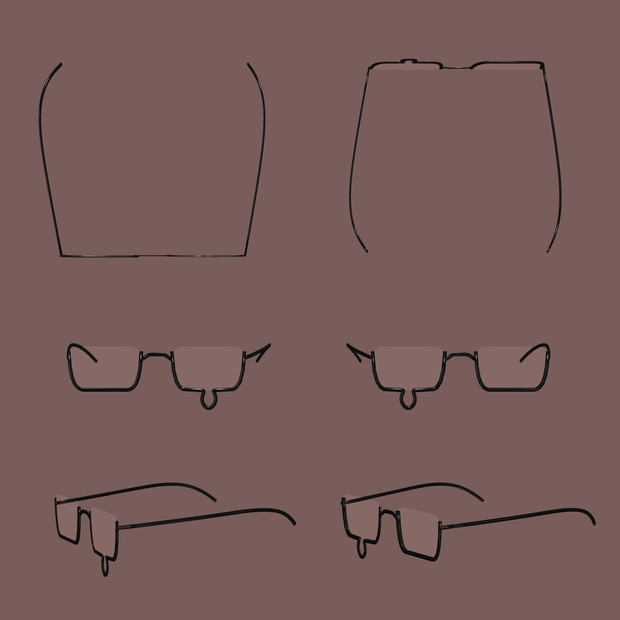 【3D】泣きメガネ