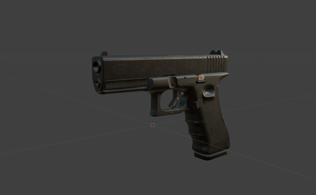 Glock 17 Gen4 3Dモデル【リアルPBRモデル】