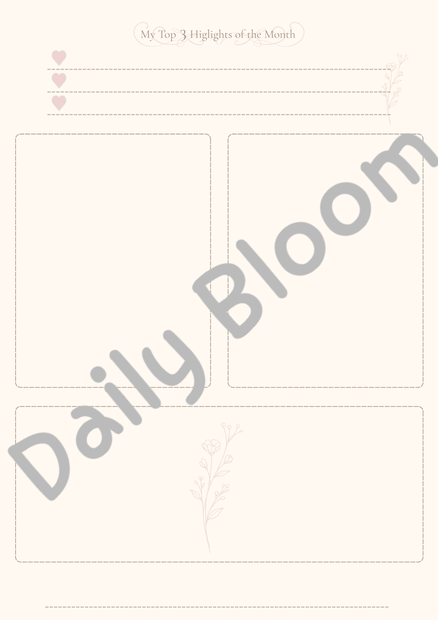 monthly planner-beige
