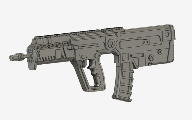 【フリー版あり】 1:12スケール X-95風ブルパップアサルトライフル stlデータ