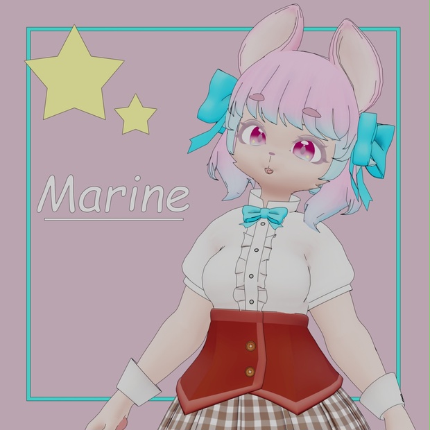 VRchat向けオリジナル3Dケモノアバター「マリン(marine)」 - ココナッツショップ - BOOTH