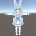 【清楚系】雪うさぎ少女 3Dアバター リギング済み【VRChat・VRM対応】 - cker thumb 2