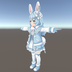 【清楚系】雪うさぎ少女 3Dアバター リギング済み【VRChat・VRM対応】 - cker thumb 3