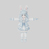 【清楚系】雪うさぎ少女 3Dアバター リギング済み【VRChat・VRM対応】 - cker thumb 1