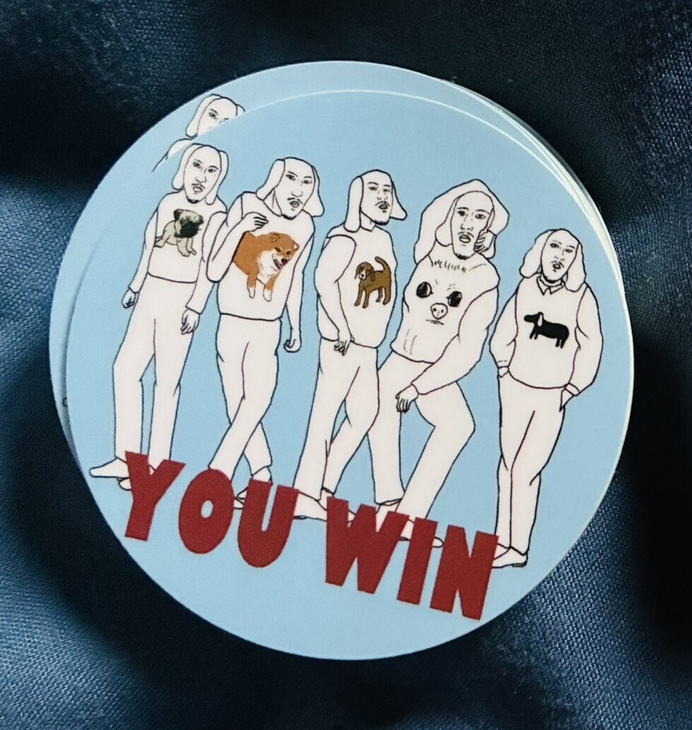 「YOU WIN」ステッカー