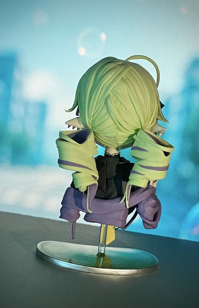 【オリジナル】粘土フィギュア💜💚【胸像タイプ】