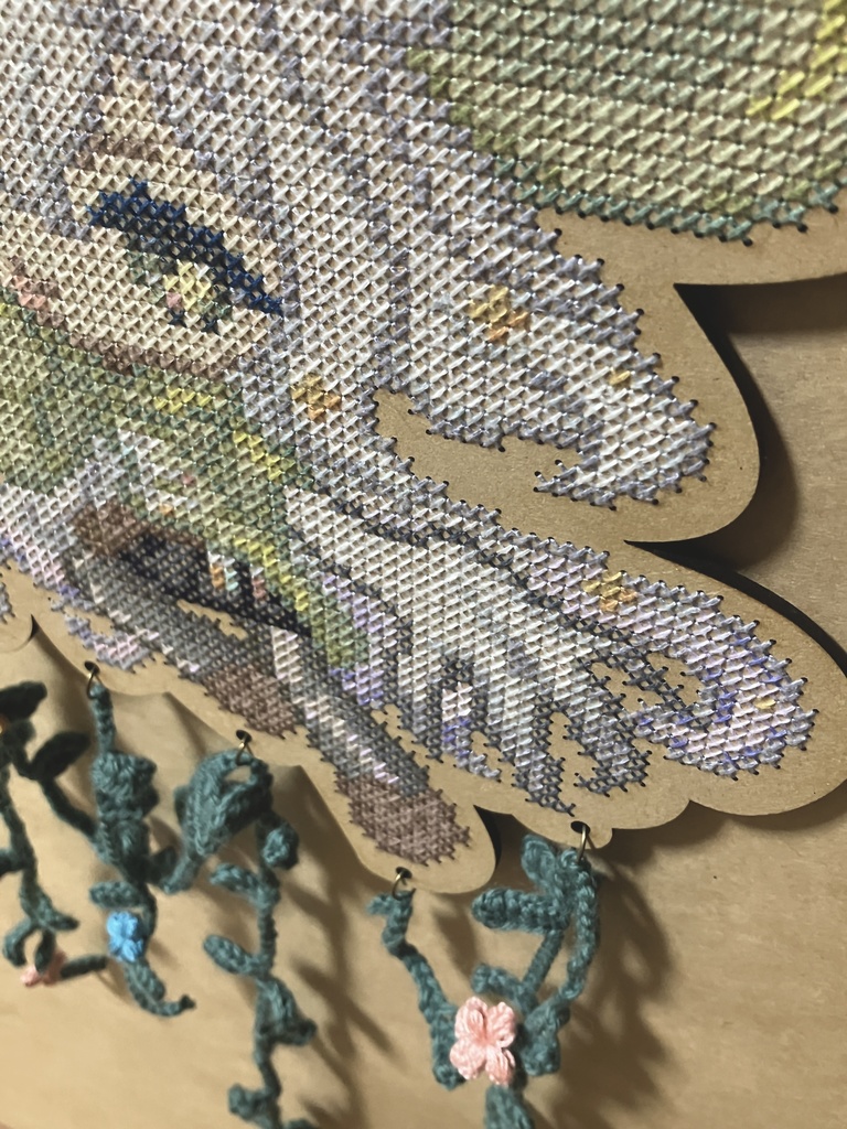 【オリジナル】壁掛けインテリア🌱【クロスステッチ】