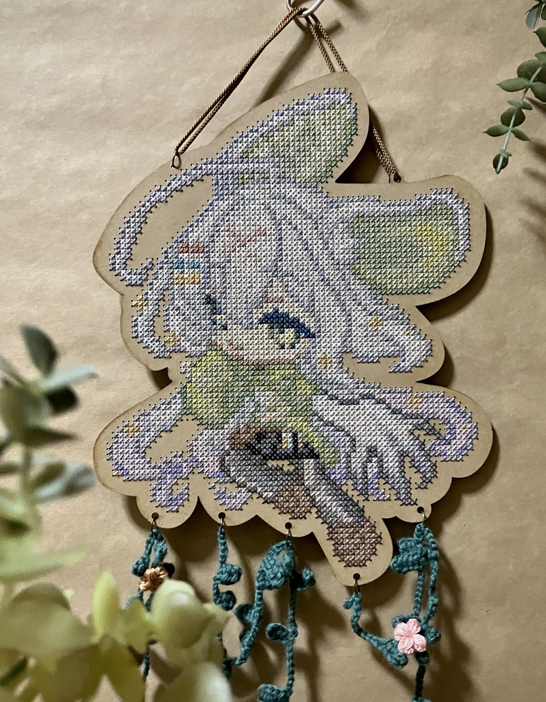 【オリジナル】壁掛けインテリア🌱【クロスステッチ】