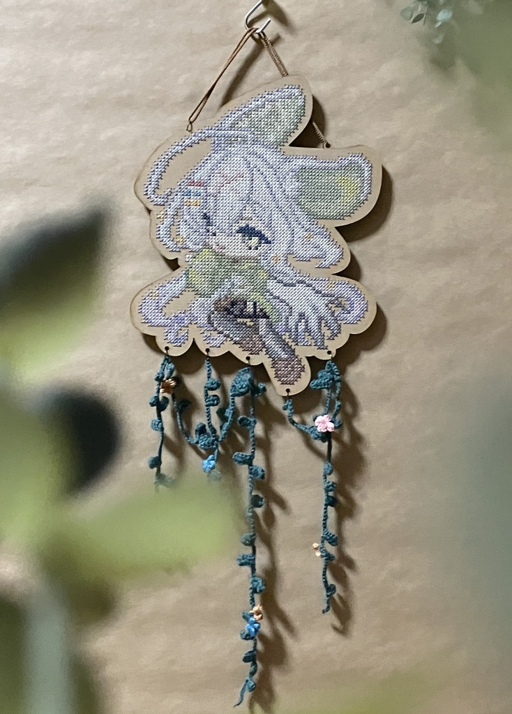 【オリジナル】壁掛けインテリア🌱【クロスステッチ】