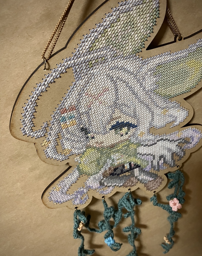 【オリジナル】壁掛けインテリア🌱【クロスステッチ】