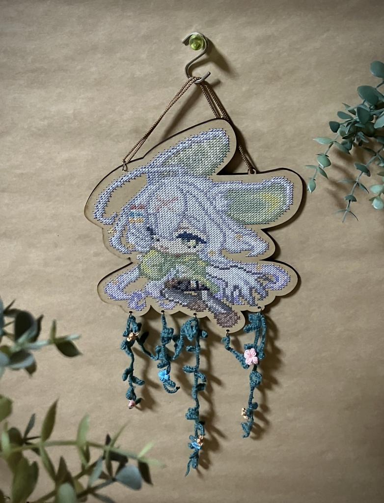 【オリジナル】壁掛けインテリア🌱【クロスステッチ】