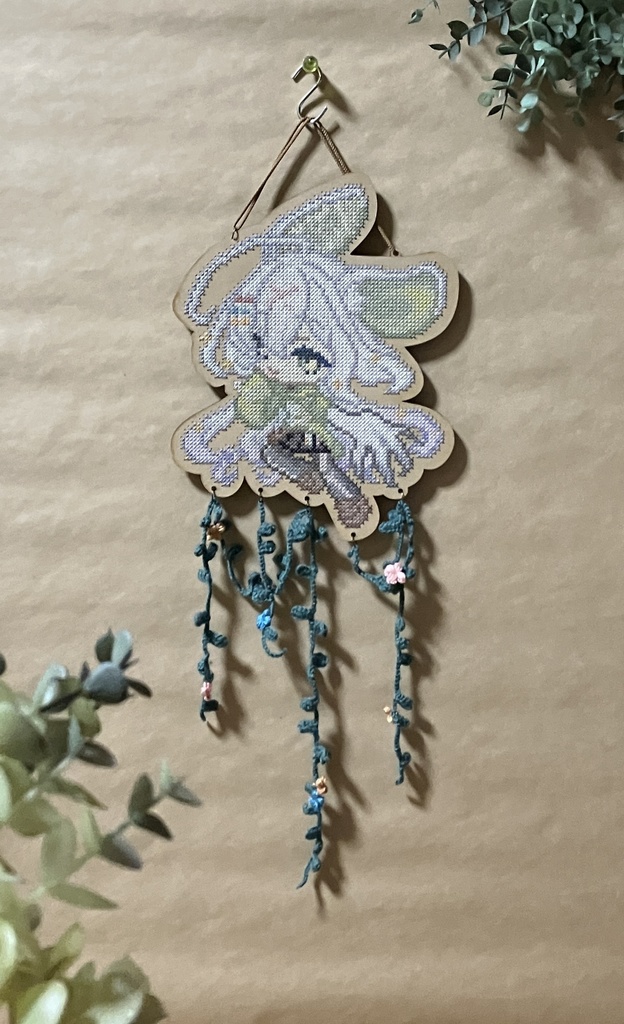 【オリジナル】壁掛けインテリア🌱【クロスステッチ】