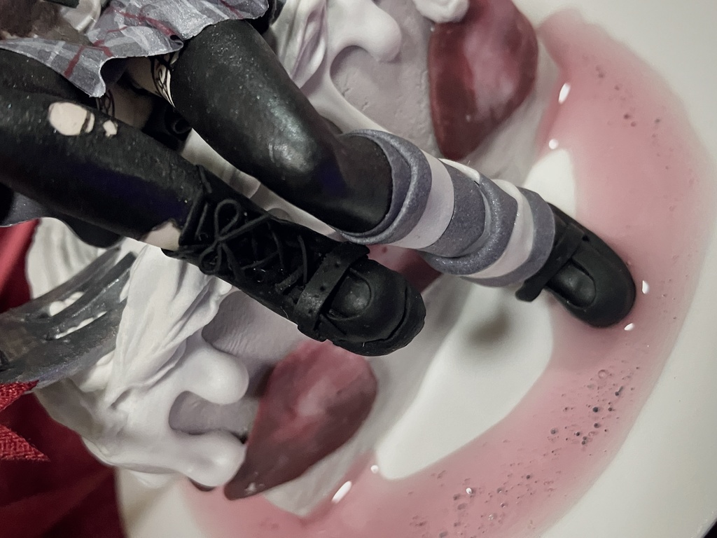 【オリジナル】粘土フィギュア🍰🎀🖤【ヴィネット風】