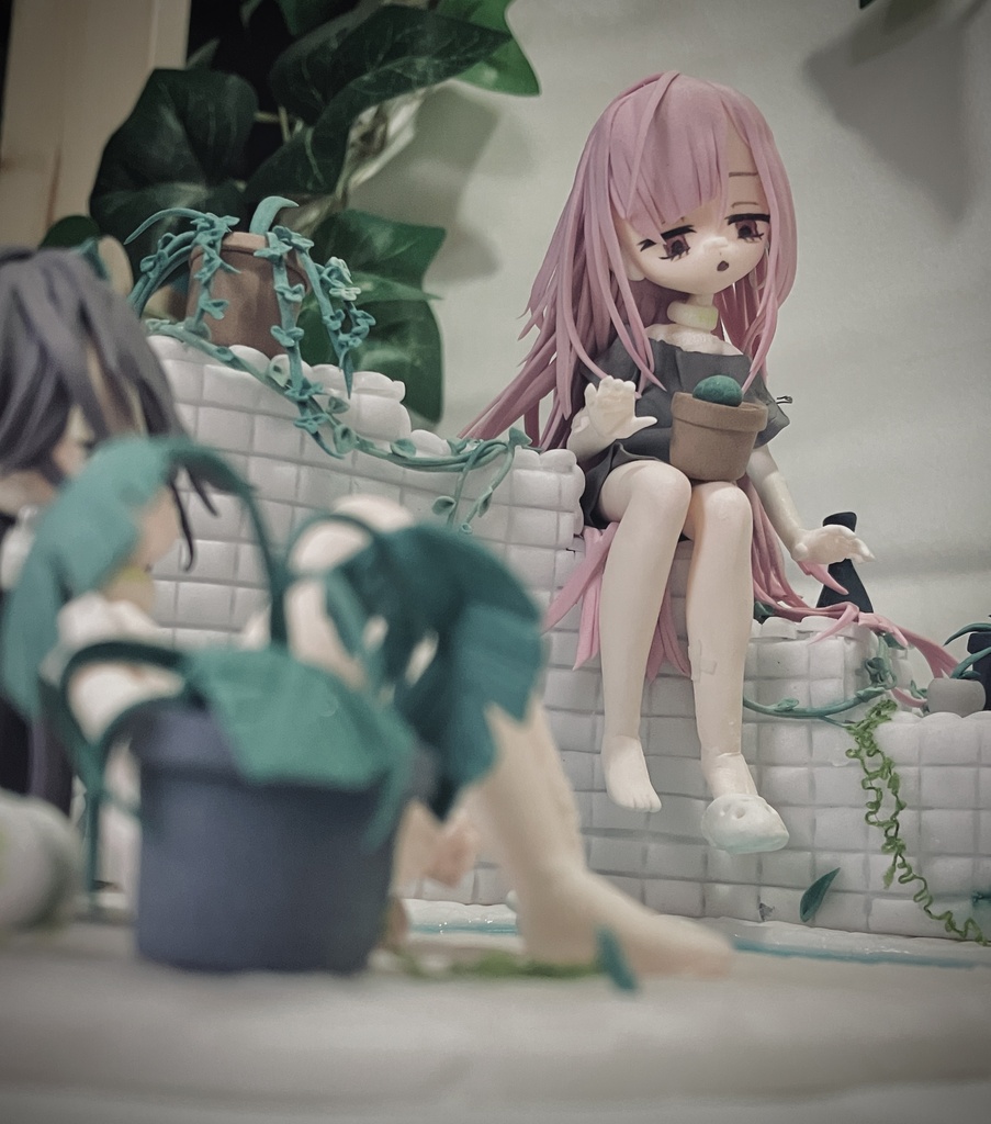 【オリジナル】粘土フィギュア🌿🤍🧷【ヴィネット風】