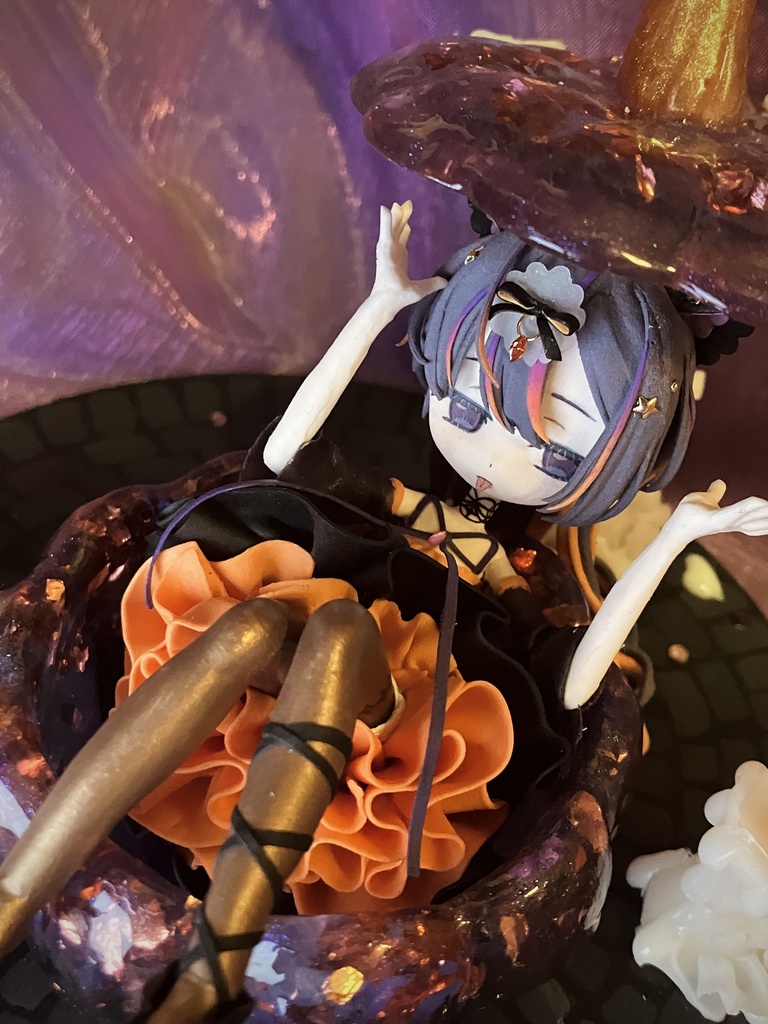 【オリジナル】粘土フィギュア🎃🌙🔮【ヴィネット風】
