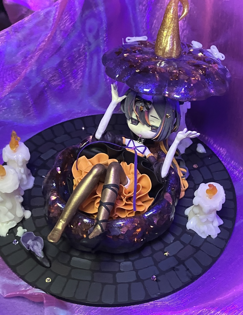【オリジナル】粘土フィギュア🎃🌙🔮【ヴィネット風】