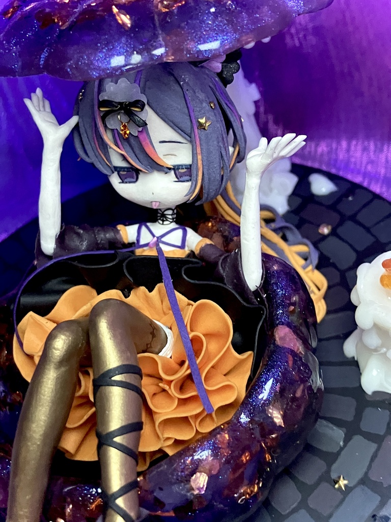 【オリジナル】粘土フィギュア🎃🌙🔮【ヴィネット風】