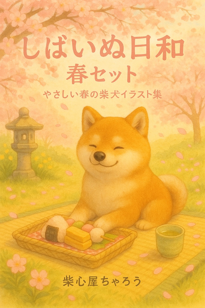 🌸しばいぬ日和 春セット｜やさしい和風柴犬イラスト集【柴心屋ちゃろう】