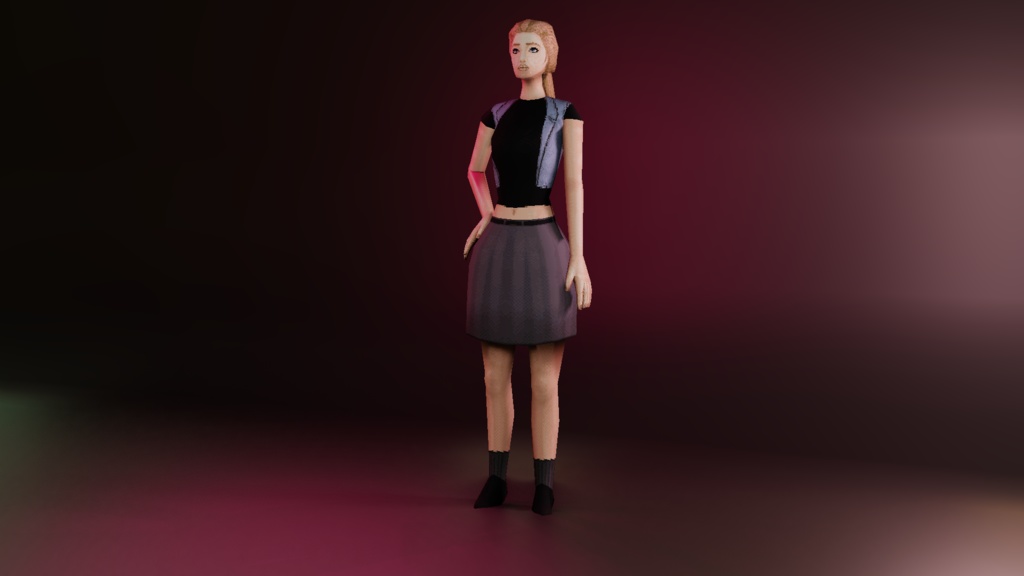 レトロスタイル – 女性キャラクター01 (Retro Style – Female Character 01 )