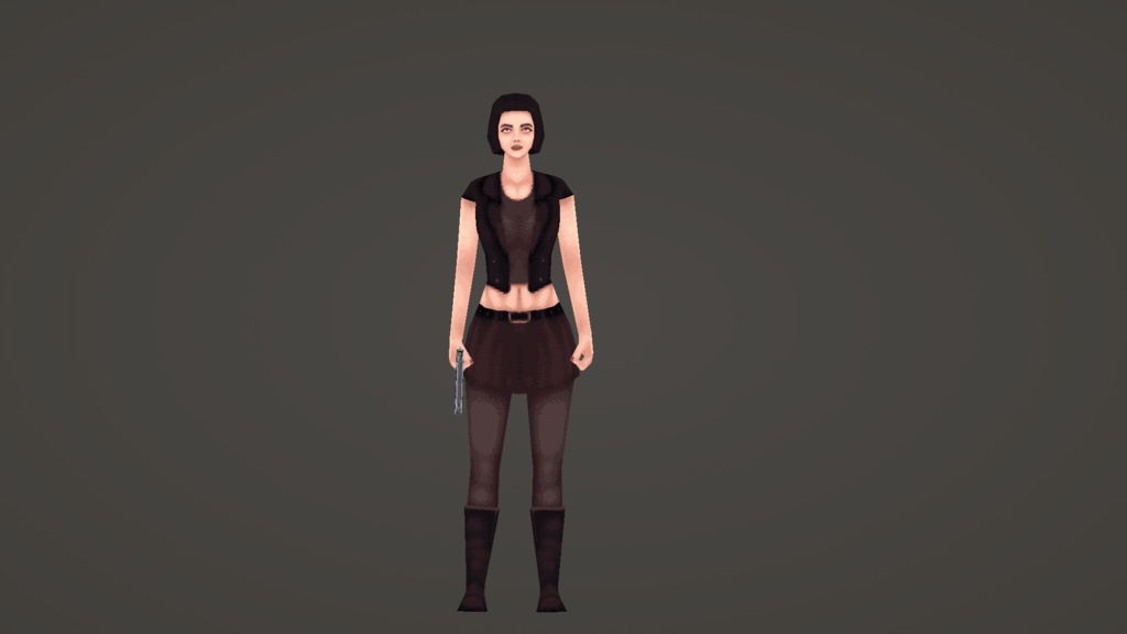 レトロスタイル – アクションヒロイン (Retro Style - Action Heroine)