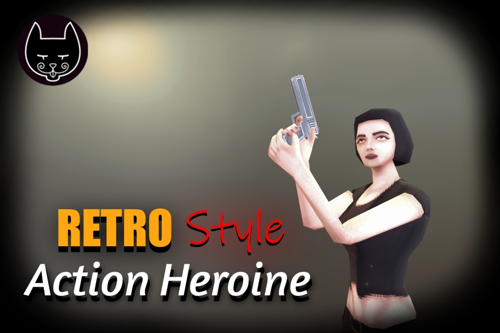 レトロスタイル – アクションヒロイン (Retro Style - Action Heroine)