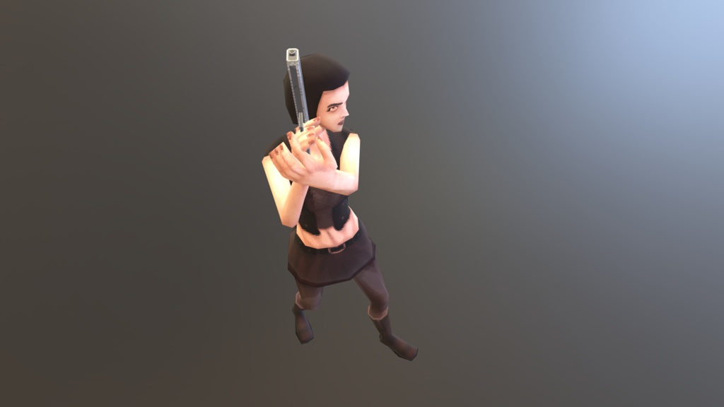 レトロスタイル – アクションヒロイン (Retro Style - Action Heroine)