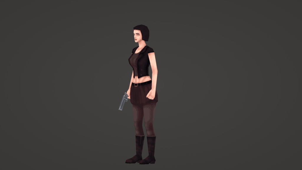 レトロスタイル – アクションヒロイン (Retro Style - Action Heroine)