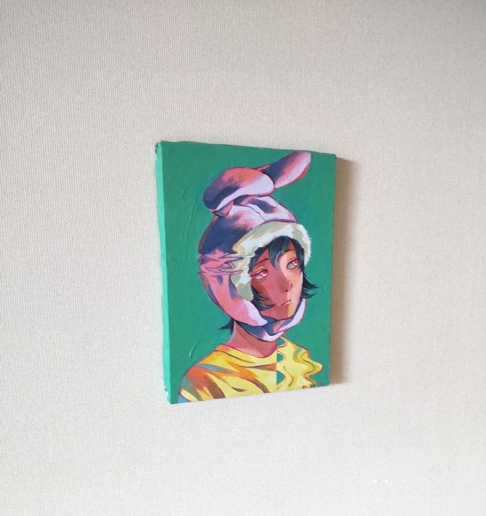 キャンバス原画「thinking」