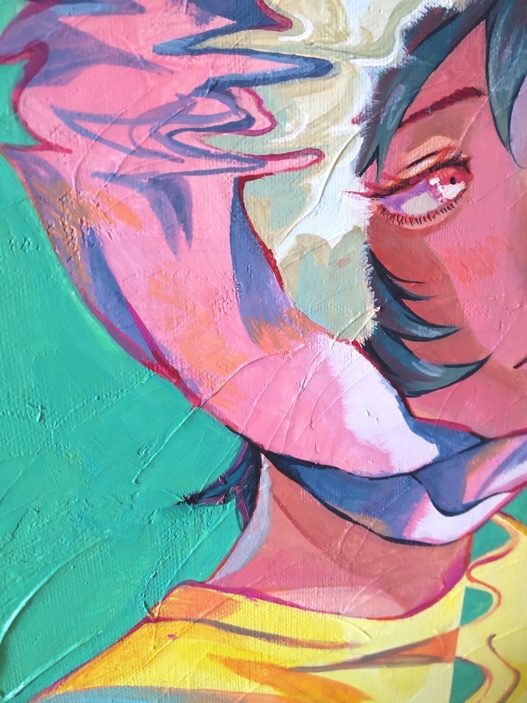 キャンバス原画「thinking」