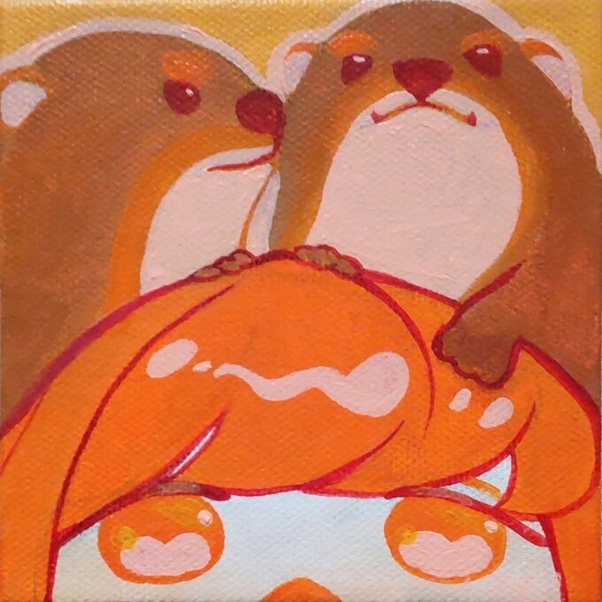 キャンバス原画「ハイラックスに夢中！」