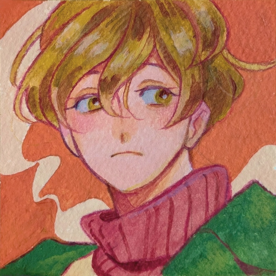 豆色紙原画