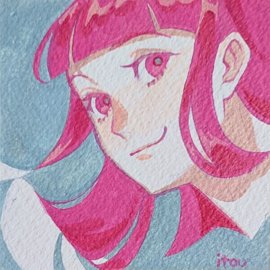 豆色紙イラスト原画
