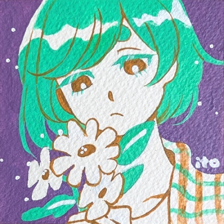 豆色紙イラスト原画