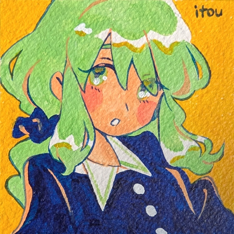 豆色紙イラスト原画