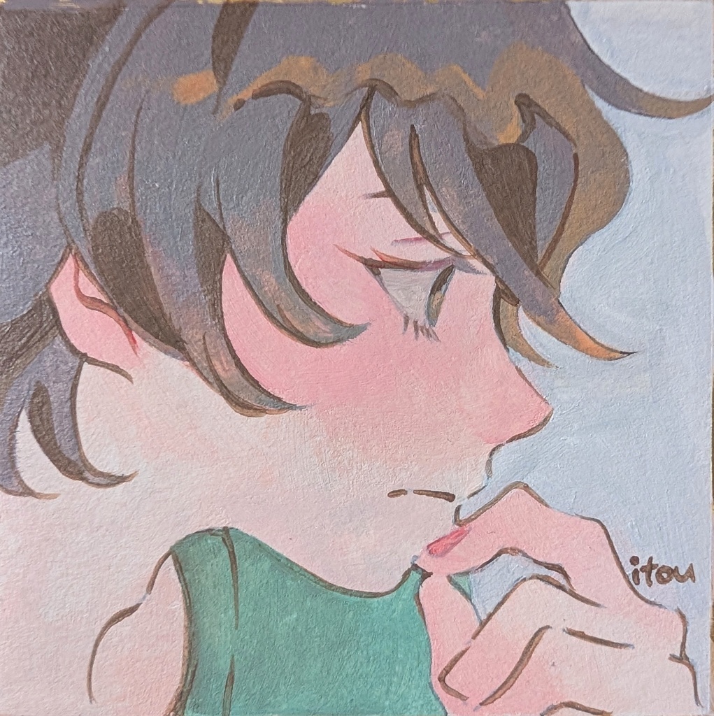 豆色紙イラスト原画