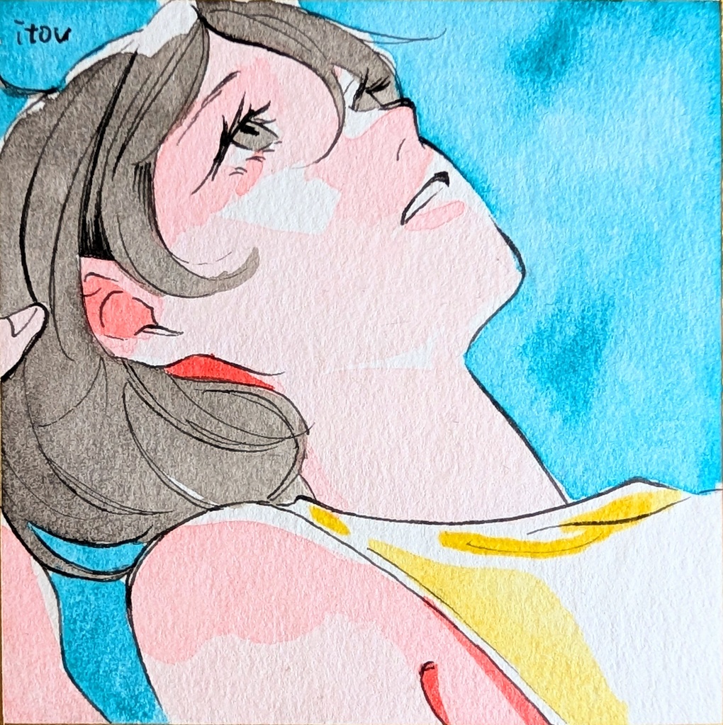 豆色紙イラスト原画